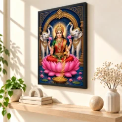 Lakshmi — Large Statement Wall Frame — black frame console