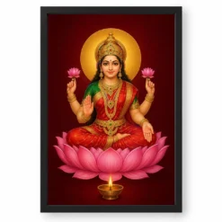 Lakshmi — Pooja Mandir Small Frame — black frame clean