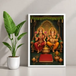 Laxmi Ganesh — New Business Opening Frame 12 Laxmi Ganesh — New Business Opening Frame — white frame console