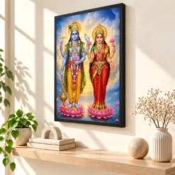 Vishnu Lakshmi — Eternal Grace Frame — black frame console