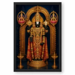 Lakshmi Venkateshwara — Large Statement Wall Frame — black frame clean