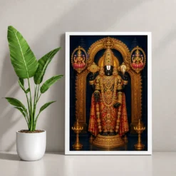 Lakshmi Venkateshwara — Large Statement Wall Frame 12 Lakshmi Venkateshwara — Large Statement Wall Frame — white frame console