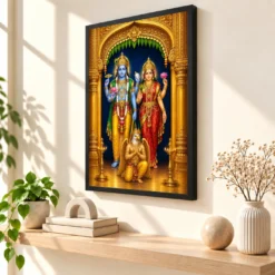 Lakshmi Narayan — Vertical Entrance Door Frame — black frame console