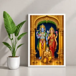 Lakshmi Narayan — Vertical Entrance Door Frame — white frame console