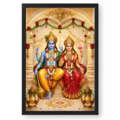 Lakshmi Narayan — Wedding Gift Edition Frame — black frame clean