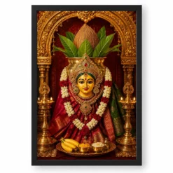 Varalakshmi — Vratam Blessings Frame — black frame clean