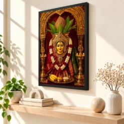 Varalakshmi — Vratam Blessings Frame — black frame console