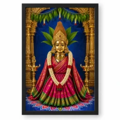 Varamahalakshmi — Festival Devi Frame — black frame clean