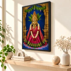 Varamahalakshmi — Festival Devi Frame — black frame console