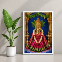 Varamahalakshmi — Festival Devi Frame — white frame console