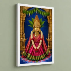 Varamahalakshmi — Festival Devi Frame — white frame angled wall