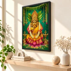 Varalakshmi — Shravan Festival Gifting Edition Frame — black frame console