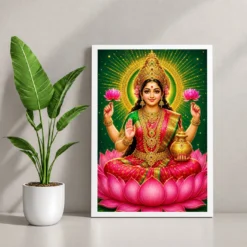 Varamahalakshmi — Radiant Portrait Frame — white frame console