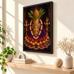 Varalakshmi — Diwali Gifting Edition Frame — black frame console
