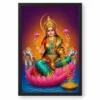 Crescent Halo Varalakshmi Photo Frame – Teal Red Art 19 Crescent Halo Varalakshmi Photo Frame – Teal Red Art — black frame clean