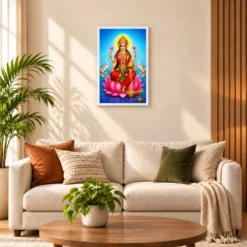 Sapphire Water Gaja Varalakshmi Photo Frame – Lotus Art 17 Sapphire Water Gaja Varalakshmi Photo Frame – Lotus Art — white frame sofa