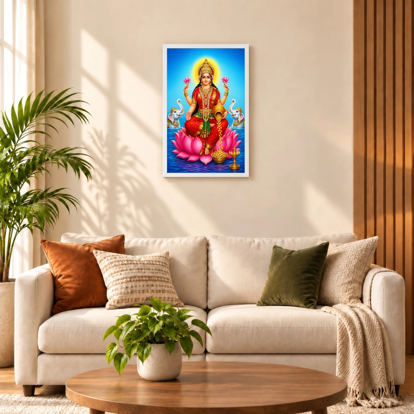 Sapphire Water Gaja Varalakshmi Photo Frame – Lotus Art 9 Sapphire Water Gaja Varalakshmi Photo Frame – Lotus Art — white frame sofa