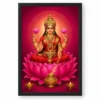 Magenta Mandala Varalakshmi Photo Frame – Modern Devotional Art — black frame clean