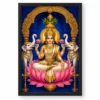 Pearl White Saree Varalakshmi Photo Frame – Blue Temple Art 19 Pearl White Saree Varalakshmi Photo Frame – Blue Temple Art — black frame clean