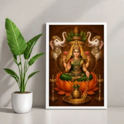 Bronze Amber Varalakshmi Photo Frame – Orange Lotus Art — white frame console