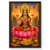 Mahalakshmi Serene Sunrise Blessing Photo Frame — black frame clean