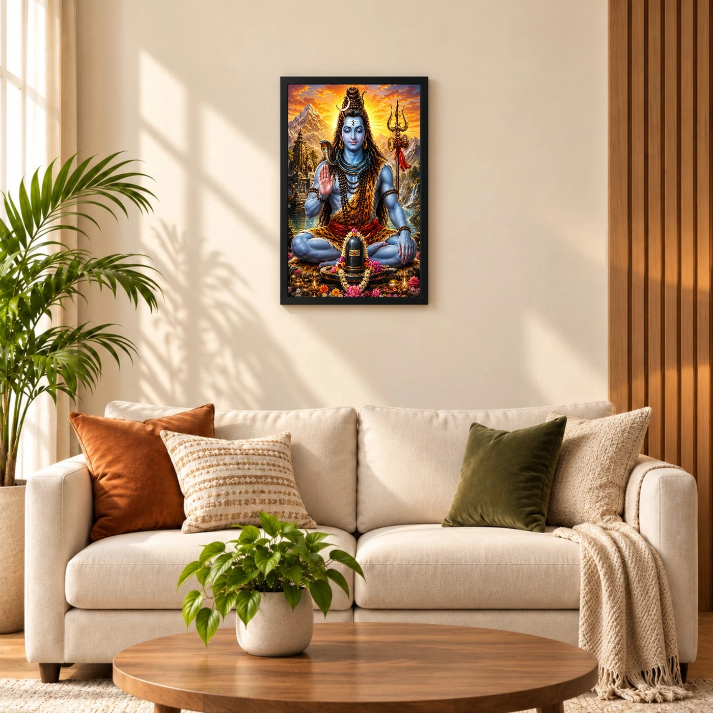 Mahadev Shiva Serene Sunrise Blessing Photo Frame 8 Mahadev Shiva Serene Sunrise Blessing Photo Frame — black frame sofa