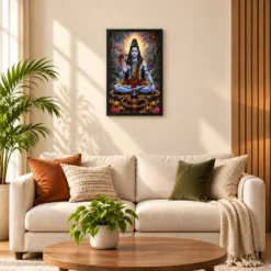 Mahadev Shiva Vivid Premium Spiritual Poster Art Photo Frame 16 Mahadev Shiva Vivid Premium Spiritual Poster Art Photo Frame — black frame sofa