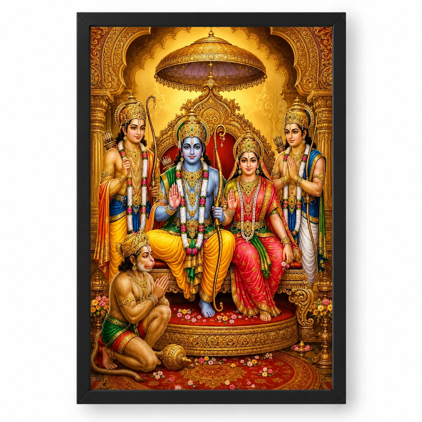 Ram Darbar Ornate Golden Temple Darshan Photo Frame 1 Ram Darbar Ornate Golden Temple Darshan Photo Frame — black frame clean