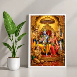Ram Darbar Ornate Golden Temple Darshan Photo Frame 12 Ram Darbar Ornate Golden Temple Darshan Photo Frame — white frame console