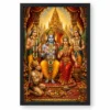 Ram Darbar Traditional Indian Miniature-Inspired Devotional Art Photo Frame 19 Ram Darbar Traditional Indian Miniature-Inspired Devotional Art Photo Frame — black frame clean