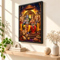 Ram Darbar Cosmic Celestial Aura Photo Frame — black frame console