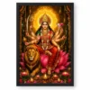 Durga Maa Lotus And Diya Radiance Photo Frame — black frame clean