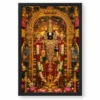 Tirupati Balaji Grand Festival Flower Decoration Photo Frame — black frame clean