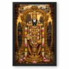 Tirupati Balaji Heritage Temple Architecture Backdrop Photo Frame — black frame clean