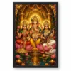 Lakshmi Saraswati Ganesha Traditional Indian Miniature-Inspired Devotional Art Photo Frame 18 Lakshmi Saraswati Ganesha Traditional Indian Miniature-Inspired Devotional Art Photo Frame — black frame clean