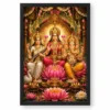 Lakshmi Saraswati Ganesha Grand Festival Flower Decoration Photo Frame 18 Lakshmi Saraswati Ganesha Grand Festival Flower Decoration Photo Frame — black frame clean