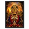 Khatu Shyam Serene Sunrise Blessing Photo Frame — black frame clean