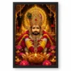 Khatu Shyam Lotus And Diya Radiance Photo Frame — black frame clean