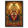 Khatu Shyam Traditional Indian Miniature-Inspired Devotional Art Photo Frame — black frame clean