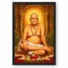 Swami Samarth Heritage Temple Architecture Backdrop Photo Frame — black frame clean