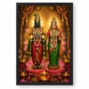 Vitthal Rukmini Lotus And Diya Radiance Photo Frame — black frame clean