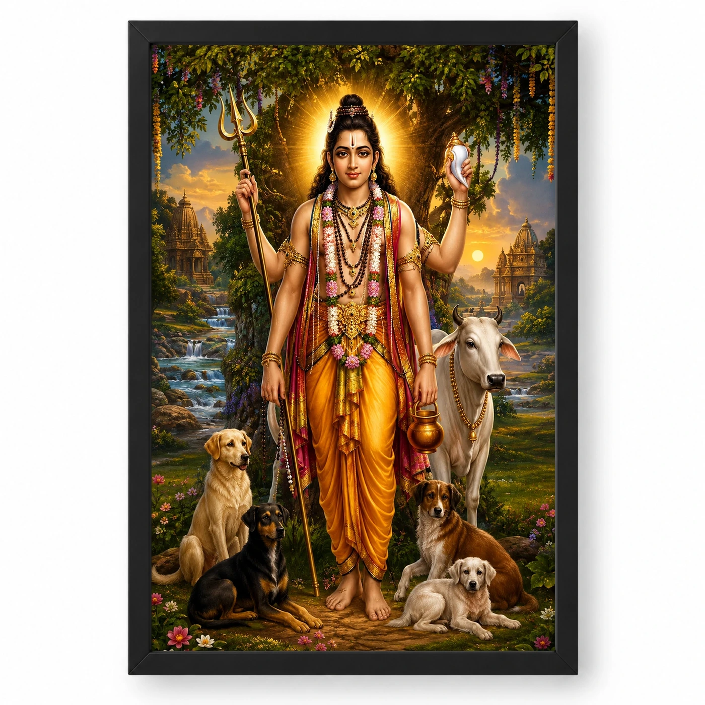 Dattatreya Royal Jewel-Toned Portrait Photo Frame 1 Dattatreya Royal Jewel-Toned Portrait Photo Frame — black frame clean