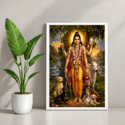 Dattatreya Royal Jewel-Toned Portrait Photo Frame 12 Dattatreya Royal Jewel-Toned Portrait Photo Frame — white frame console