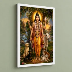 Dattatreya Royal Jewel-Toned Portrait Photo Frame 13 Dattatreya Royal Jewel-Toned Portrait Photo Frame — white frame angled wall
