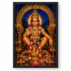 Ayyappa Swamy Royal Jewel-Toned Portrait Photo Frame — black frame clean