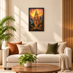 Murugan Kartikeya Serene Sunrise Blessing Photo Frame 16 Murugan Kartikeya Serene Sunrise Blessing Photo Frame — black frame sofa