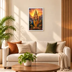 Murugan Kartikeya Serene Sunrise Blessing Photo Frame 17 Murugan Kartikeya Serene Sunrise Blessing Photo Frame — white frame sofa