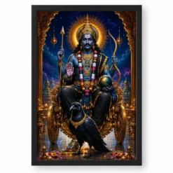Shani Dev Royal Jewel-Toned Portrait Photo Frame — black frame clean