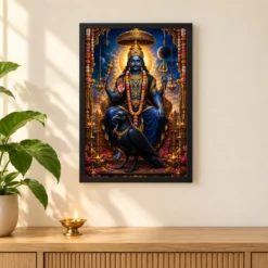 Shani Dev Grand Festival Flower Decoration Photo Frame 11 Shani Dev Grand Festival Flower Decoration Photo Frame — black frame pooja shelf