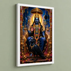 Shani Dev Grand Festival Flower Decoration Photo Frame 13 Shani Dev Grand Festival Flower Decoration Photo Frame — white frame angled wall